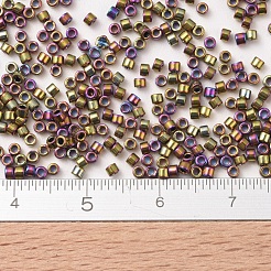 MIYUKIデリカビーズ  シリンダー  日本製シードビーズ  11/0  （db0029)メタリックゴールデンオリーブアイリス  1.3x1.6mm  穴：0.8mm  約2000PCS /ボトル  10 G /ボトル&nbsp;SEED-JP0008-DB0029