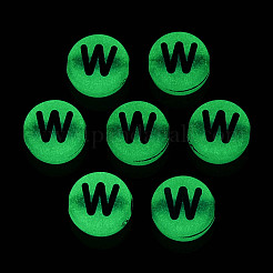 Светящиеся матовые акриловые бусины&nbsp;FACR-T008-02W