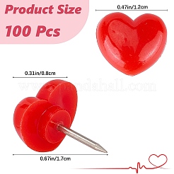 Пластиковая кнопка в форме сердца FIND-WH20003-88A