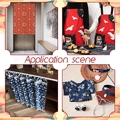 Baumwollstoff im japanischen Stil&nbsp;DIY-WH0504-889A