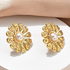 Pendientes de acero inoxidable 201&nbsp;EJEW-D354-08G-04