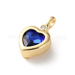 Подвески латунные горный хрусталь KK-P320-05G-03