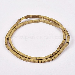 Electroplate non magnetici ematite sintetico fili di perline&nbsp;G-J170B-3x3mm-07