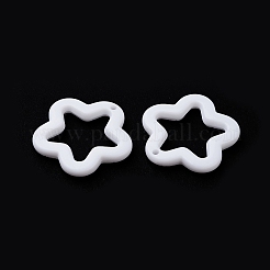 オペークアクリルパーツ  スター  ホワイト  28.5x29.5x4mm  穴：1.8mm  約349個/500g&nbsp;MACR-M042-02J