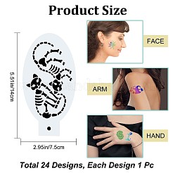 Пластиковые трафареты для рисования лица&nbsp;DIY-WH0304-582F
