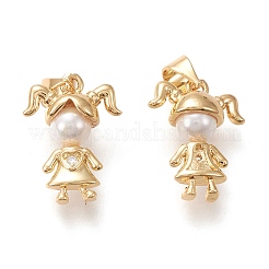 Латунные микропаве прозрачные подвески с фианитом&nbsp;LS-ZIRC-I045-01G