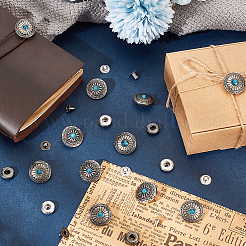 20 комплект 2-х цветных латунных кнопок FIND-GA0003-65