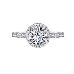 Кольца для женщин из стерлингового серебра с родиевым покрытием и муассанитами толщиной 925 мм WG1E35D-41