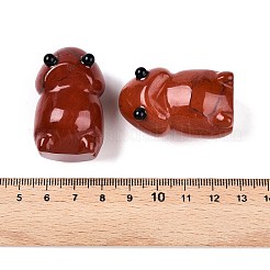 天然の赤いジャスパーのモンスターの置物  ホームオフィスのデスクトップ装飾用  39~41x24~25.5x24~25mm&nbsp;DJEW-N003-01F