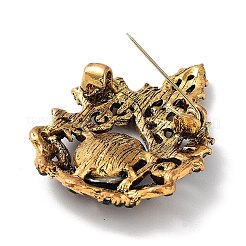 Брошь из сплава со стразами JEWB-M035-02AG