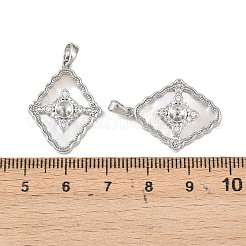 Латунные микро проложить четкие кубического циркония кулон поручительств KK-H524-18P