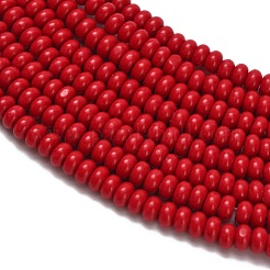 Синтетических нитей бирюзовые бусы G-Z110-B01-2x4mm-02