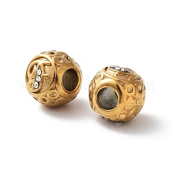 Ionenplattierung (IP) 304 Edelstahl Strass europäischen Perlen&nbsp;STAS-A092-10F-G