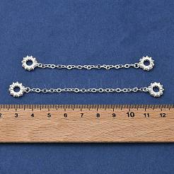 Messing Micro Pave klare Zirkonia europäische Perlen&nbsp;KK-G557-18S