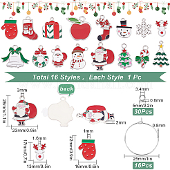 Bausätze zum Selbermachen von Weinglasanhängern für Weihnachten&nbsp;DIY-SC0018-89