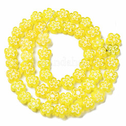 Millefiori a mano fili di perline di vetro&nbsp;LAMP-J035-8mm-25