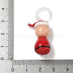 Weihnachten handgedrehten lampwork Glasanhänger&nbsp;LS-LAMP-L081-01A