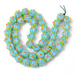 Бусы лэмпворк ручной работы LAMP-N021-007D