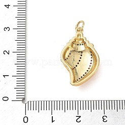 Pendenti in zirconi cubici colorati in micro pavè di ottone&nbsp;LS-CU-CBAFF5B-04G-02