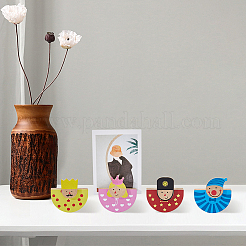 4шт. 4-х стилистический держатель для именных карточек из дерева DIY-FH0005-45