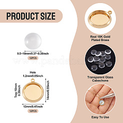 12 шт. латунная подвеска-кабошон&nbsp;KK-TA0003-10B