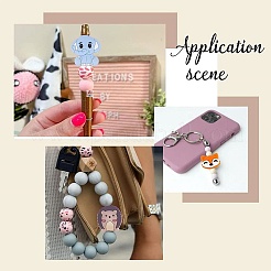 15 шт. 15 стильных экологически чистых силиконовых бусины для пищевых продуктов SIL-SC0001-18