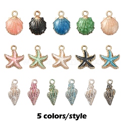 30шт 15 стиля подвески из сплава с эмалью&nbsp;ENAM-YW0003-88