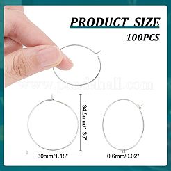 Фурнитура для сережек-колец из нержавеющей стали 304 STAS-UN0018-19P