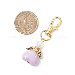 Подвеска в виде ангела-сердца из непрозрачного акрила&nbsp;HJEW-JM04437