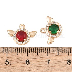 Messing ebnen Zirkonia Charms&nbsp;CU-CBA8183-02G