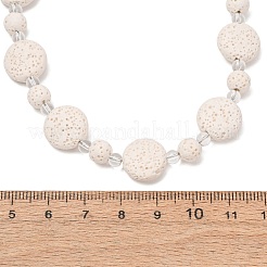 Colliers de perles en pierre de lave naturelle&nbsp;GG-CBA922D-06B