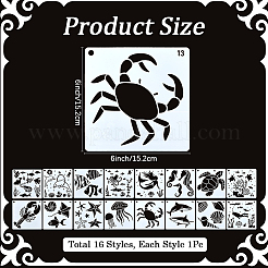 Морские животные домашнее животное пластиковый рисунок трафареты шаблоны&nbsp;DIY-WH20011-53C