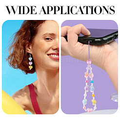 120шт 4 стиля матовые прозрачные акриловые бусины&nbsp;OACR-TA0003-53