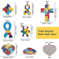 Подвески из эмали и сплава&nbsp;ENAM-SC0001-32P