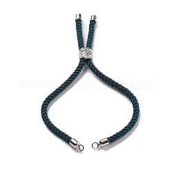 Silberarmbänder aus gedrehter Nylonschnur&nbsp;DIY-B066-03P-30