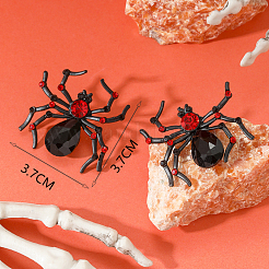 Серьги-гвоздики из сплава в форме паука на Хэллоуин TZ9761