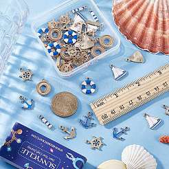 60шт 5 стиля подвески из сплава с эмалью&nbsp;FIND-SC0006-40