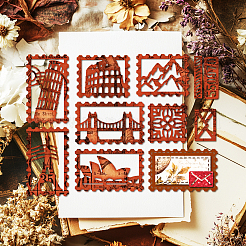 Stanzschablonen aus Kohlenstoffstahl mit Reisestempelmotiv&nbsp;DIY-WH0309-4419