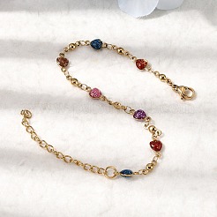 Bracelets en acier inoxydable 304 et résine pour femmes&nbsp;BJEW-D452-01G