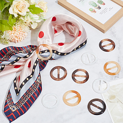 30 шт. 5-х цветные зажимы для шарфа из смолы&nbsp;BUTT-NB0001-86