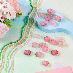 Kit de fabrication de bijoux en perles acryliques et en verre à faire soi-même&nbsp;DIY-TA0010-10