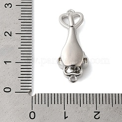 Messing Micro Pave klare Zirkonia Falte über Verschlüsse&nbsp;KK-S382-13P-01