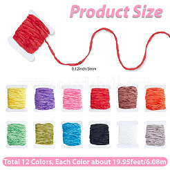 12 Stück 12 Farben Polyester-Chenille-Garnrolle&nbsp;OCOR-SP0001-36