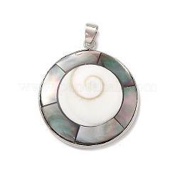 Pendentifs de lèvre noir naturel&nbsp;BSHE-E029-04P