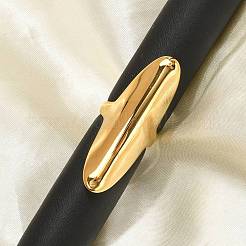 Овальные открытые манжеты из нержавеющей стали 304 для женщин&nbsp;RJEW-Q007-01G