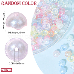 200 шт. светящиеся акриловые бусины в форме конуса&nbsp;SACR-SP0001-25