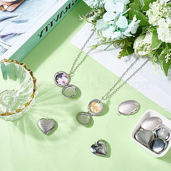 10 Stück 5 Stile Medaillonanhänger aus chirurgischem Edelstahl 316&nbsp;STAS-SP0001-94