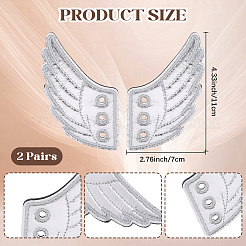 2 пара тканевых с войлочными украшениями для обуви DIY-GF0011-46