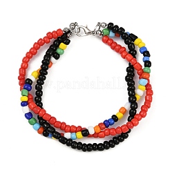 Bracelets multibrins en perles de rocaille en verre pour femmes&nbsp;BJEW-JB12052-02