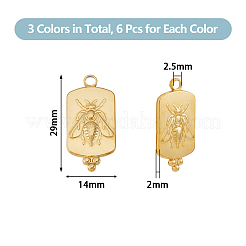 18 шт. подвески из нержавеющей стали 201 двух цветов STAS-DC0013-46